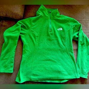 The North Face Green Fleece Quarterzip Jacket women’s Small